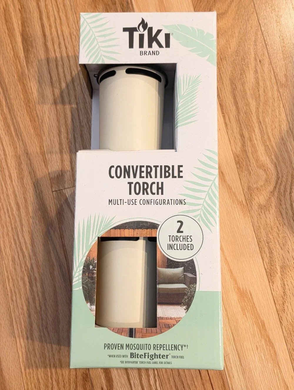 Tiki Convertible Torch, Honey White (Cream), 2 Pack, NWT